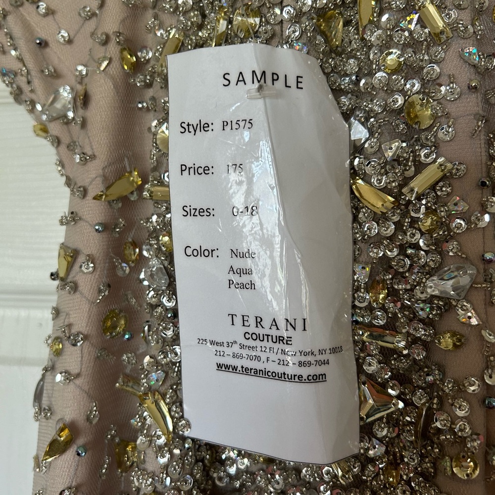 NWT Terani Couture Jeweled Mermaid Prom Dress Style P1575 - Size 8 - Picture 9 of 11